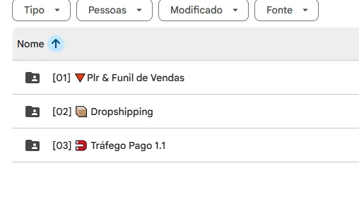 Categorias PLR e Funil de Vendas no Cofre Império Digital